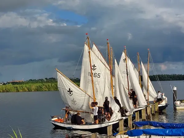 alle vletten op kamp 2021 in de haven van Harderhaven