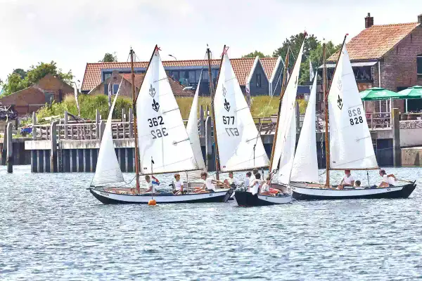 de Walrus 362, Potvis 677, Tonijn 828 en Tijgerhaai 1006 op de regionale zeilwedstrijden 2022 in Yerseke